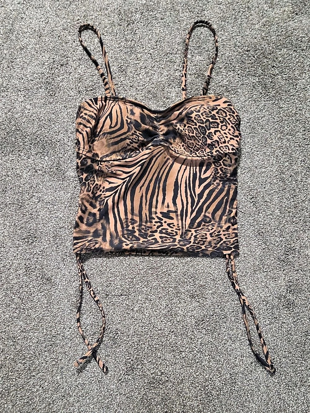 SHEINl Print Beach Bikini Tank Top Only/No Bottom